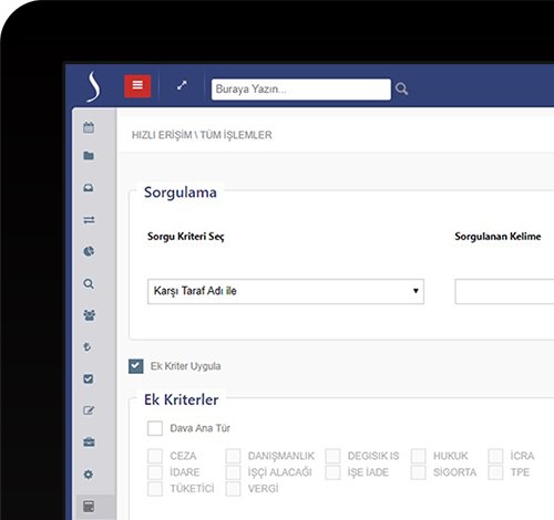 KolayOfis-Kurumsal-Hukuk-Otomasyon-Sistemi-Arama-Modülü