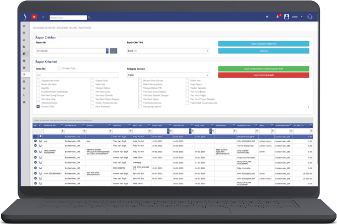Contract Flow Sözleşme Yönetim Sistemi Talep Takibi